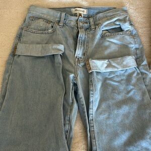 Madewell Straight leg cropped jean light wash